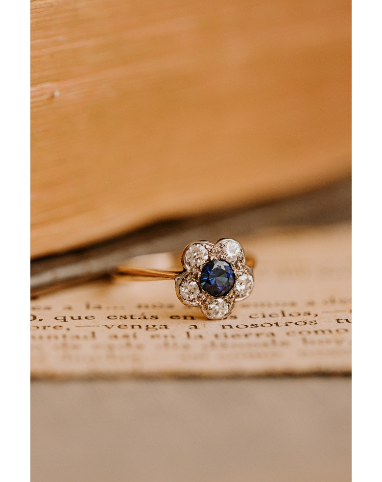 Roseta vintage azul S3