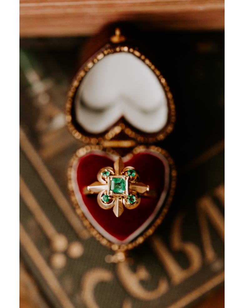 Sortija vintage esmeraldas