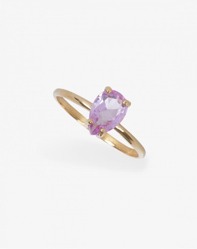 Rose de France Drop Ring