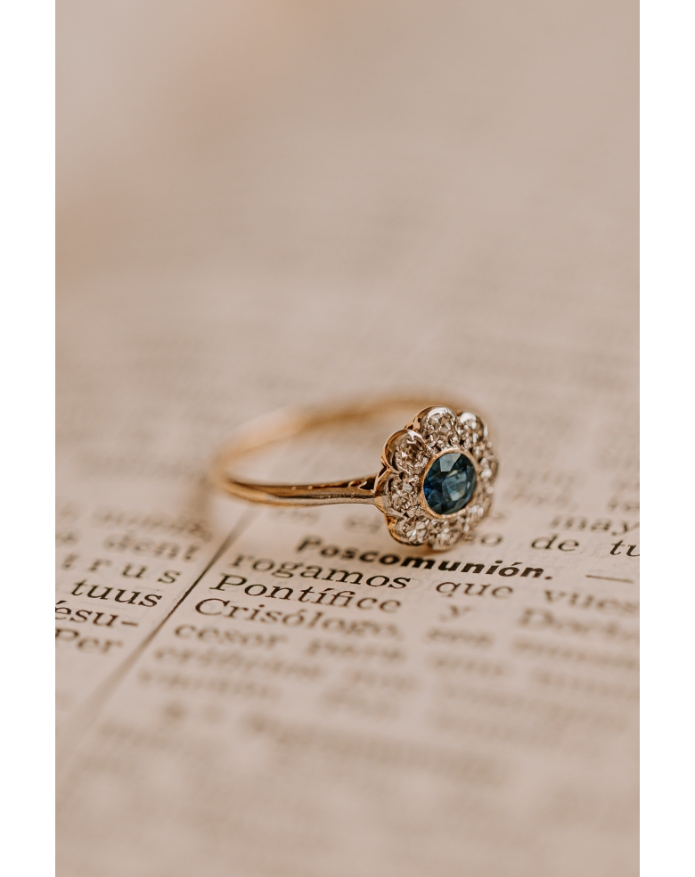 Roseta vintage azul S2