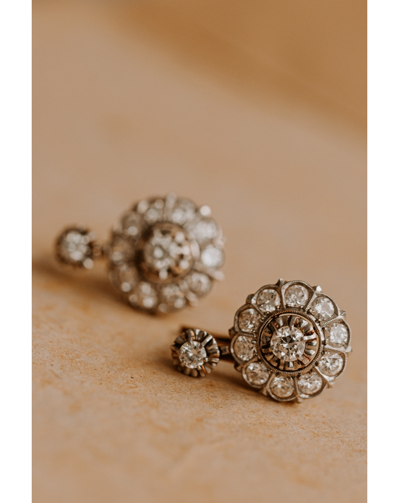 Pendientes flor vintage
